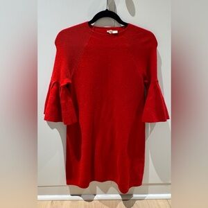 Anthropologie Red Mini Dress